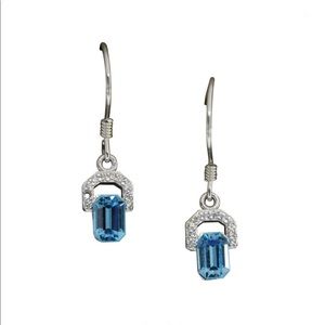Brand New Annaleece Turquoise Diamond Earrings